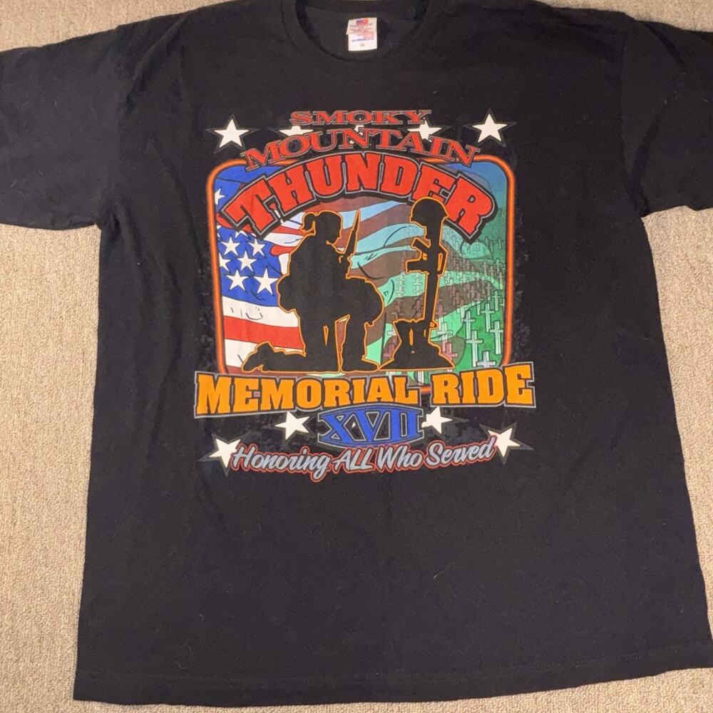 2017 Rocky Mountain Thunder Nashville Bike Week Motorcycle Men’s Shirt Black XL